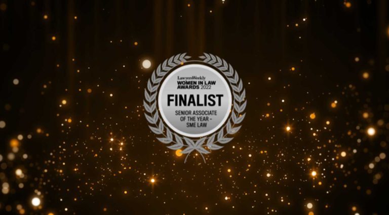 Honoured to be a Lawyers Weekly Women in Law Award Finalist